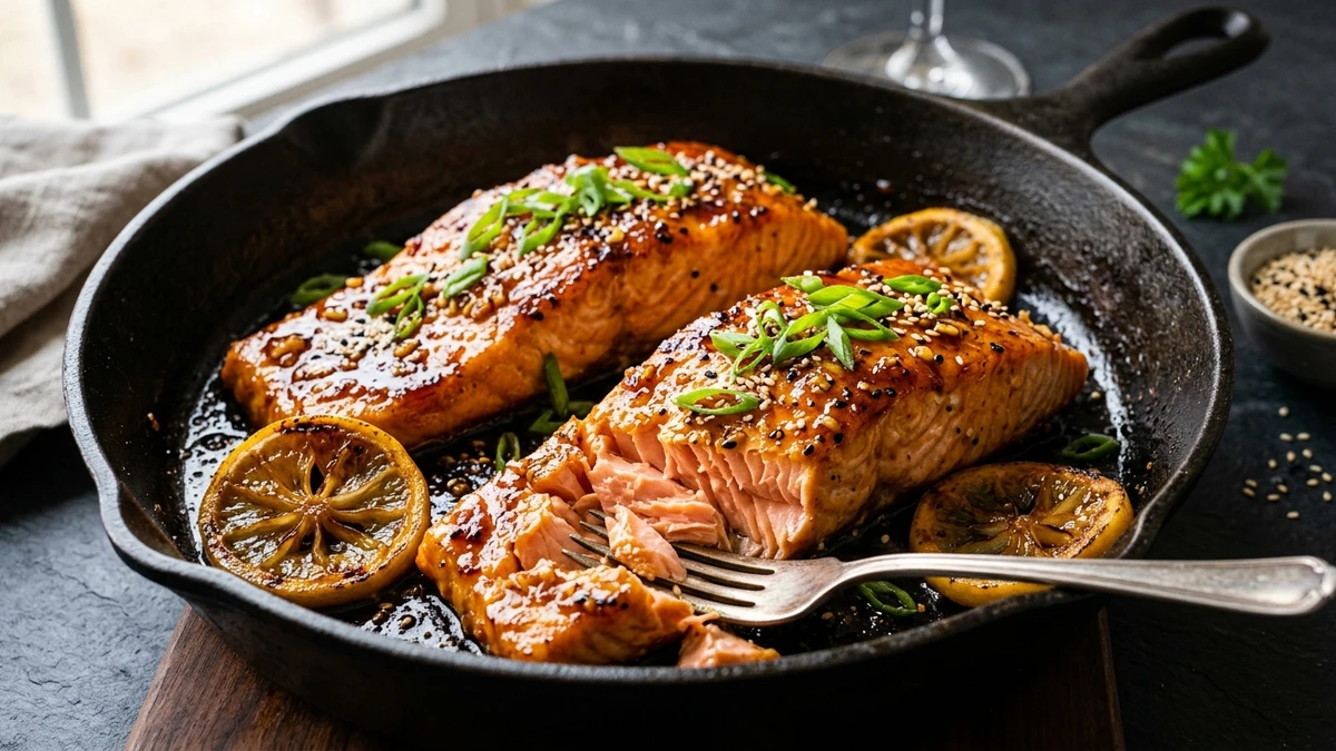 Honey Garlic Glazed Salmon - YumaRoma Recipe
