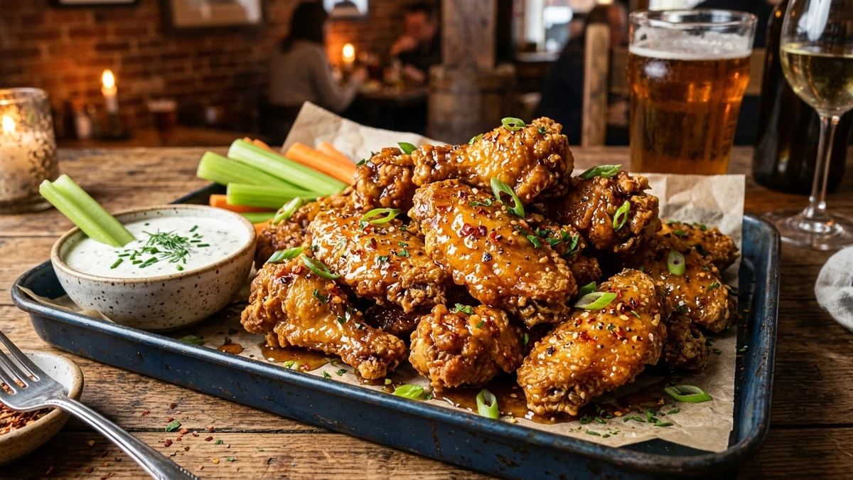 Extra-Crispy Baked Hot Honey Chicken Wings Recipe cooked to perfection - Yumaroma