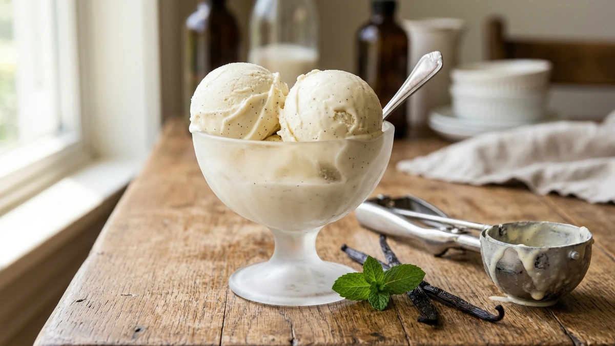 Old-Fashioned French Custard Vanilla Bean Ice Cream - YumaRoma Recipe