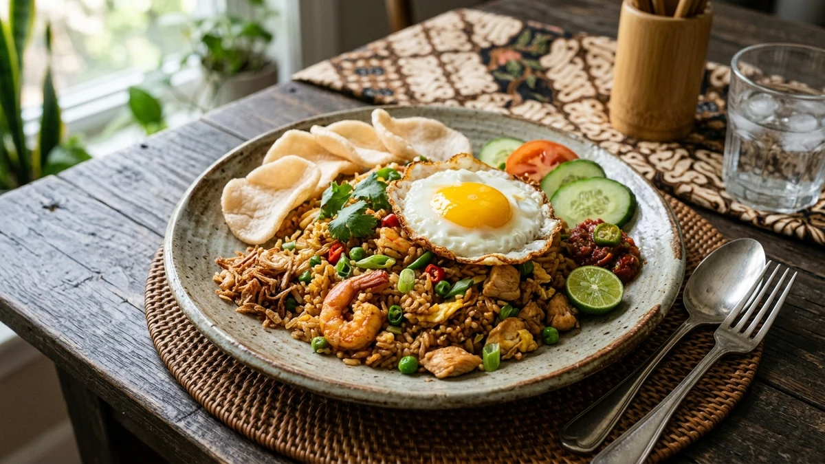 Authentic Indonesian Nasi Goreng Recipe (Fried Rice) cooked to perfection - Yumaroma