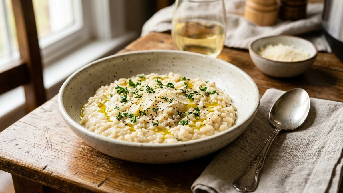 Creamy Instant Pot Parmesan Risotto Recipe cooked to perfection - Yumaroma