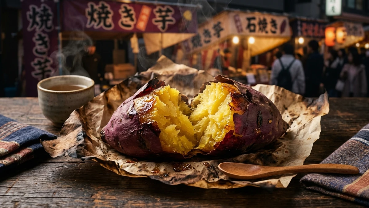 Caramelized Roasted Japanese Sweet Potatoes Recipe (Yaki Imo) cooked to perfection - Yumaroma