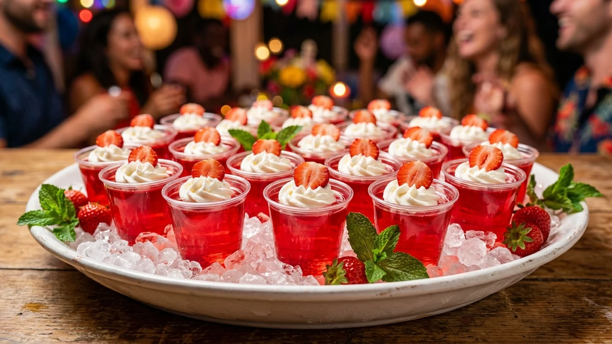 Classic Strawberry Vodka Jello Shots Recipe cooked to perfection - Yumaroma