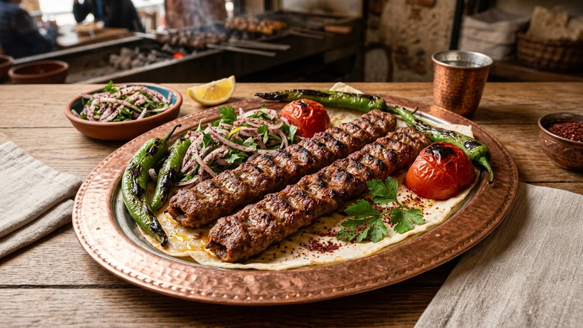 Authentic Kebab Adana Recipe (Spicy Turkish Grilled Lamb Skewers) cooked to perfection - Yumaroma