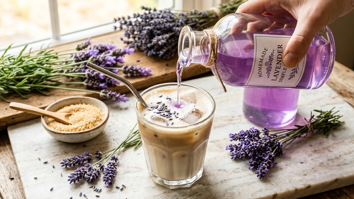 Easy Lavender Simple Syrup Recipe (Floral Beverage & Coffee Syrup) cooked to perfection - Yumaroma