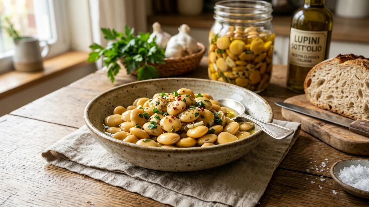 Classic Italian Pickled Lupini Beans Recipe cooked to perfection - Yumaroma