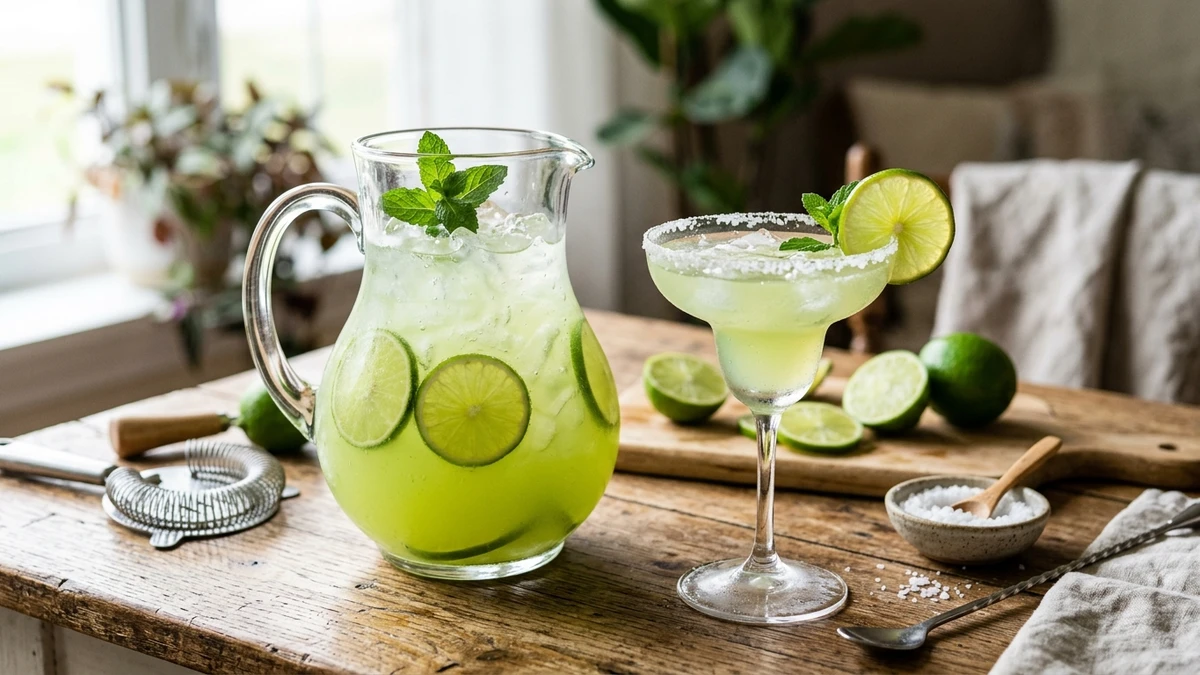 Pitcher Fresh Lime Margarita Recipe cooked to perfection - Yumaroma