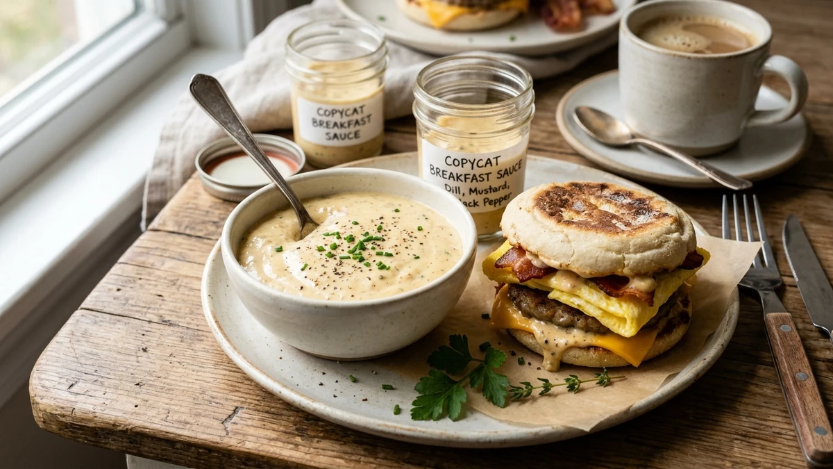 Copycat McDonalds Breakfast Sauce Recipe cooked to perfection - Yumaroma