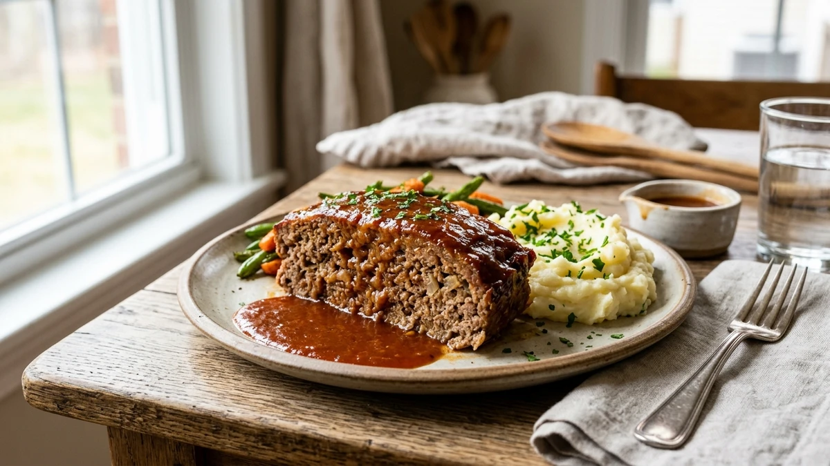 Juicy Meatloaf Without Eggs Recipe cooked to perfection - Yumaroma