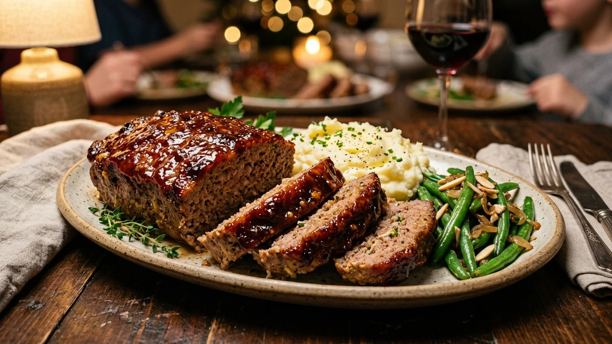 Brown Sugar Dijon Glazed Meatloaf without Ketchup Recipe cooked to perfection - Yumaroma