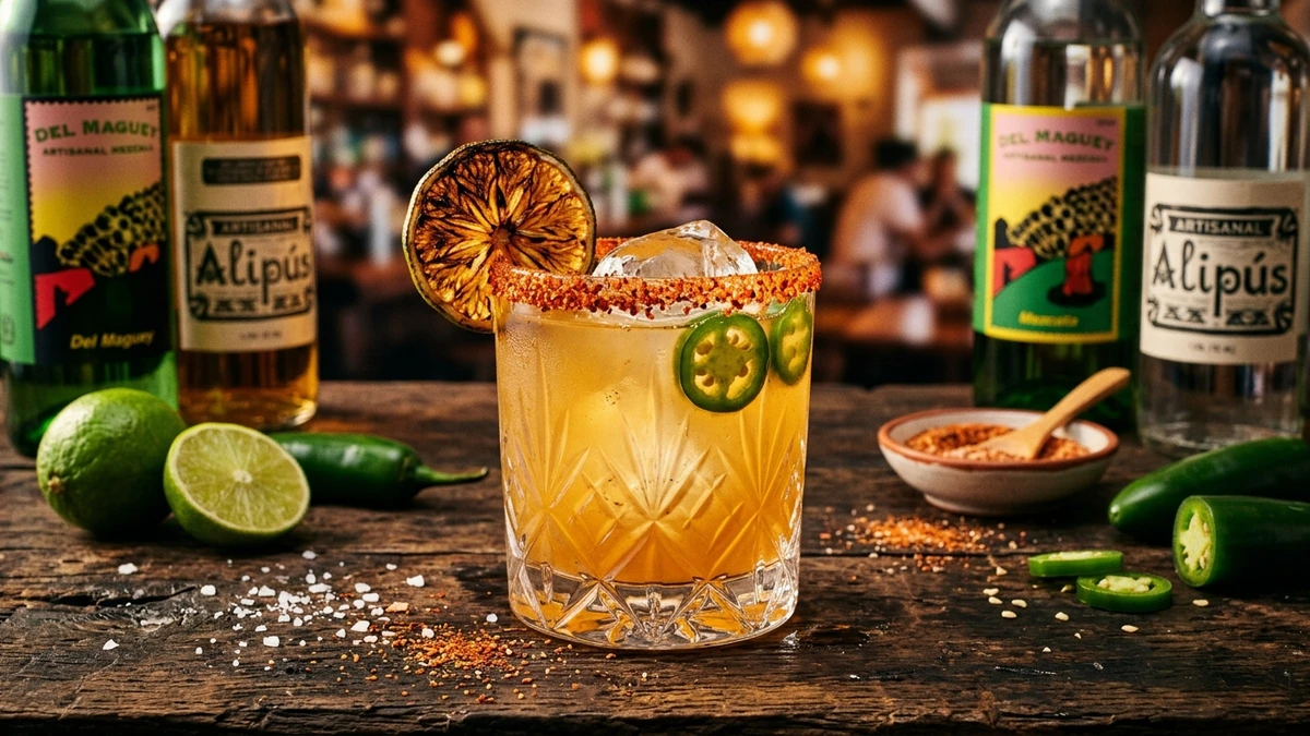 Spicy Smoky Mezcalita Cocktail Recipe (Fresh Lime & Jalapeño) cooked to perfection - Yumaroma