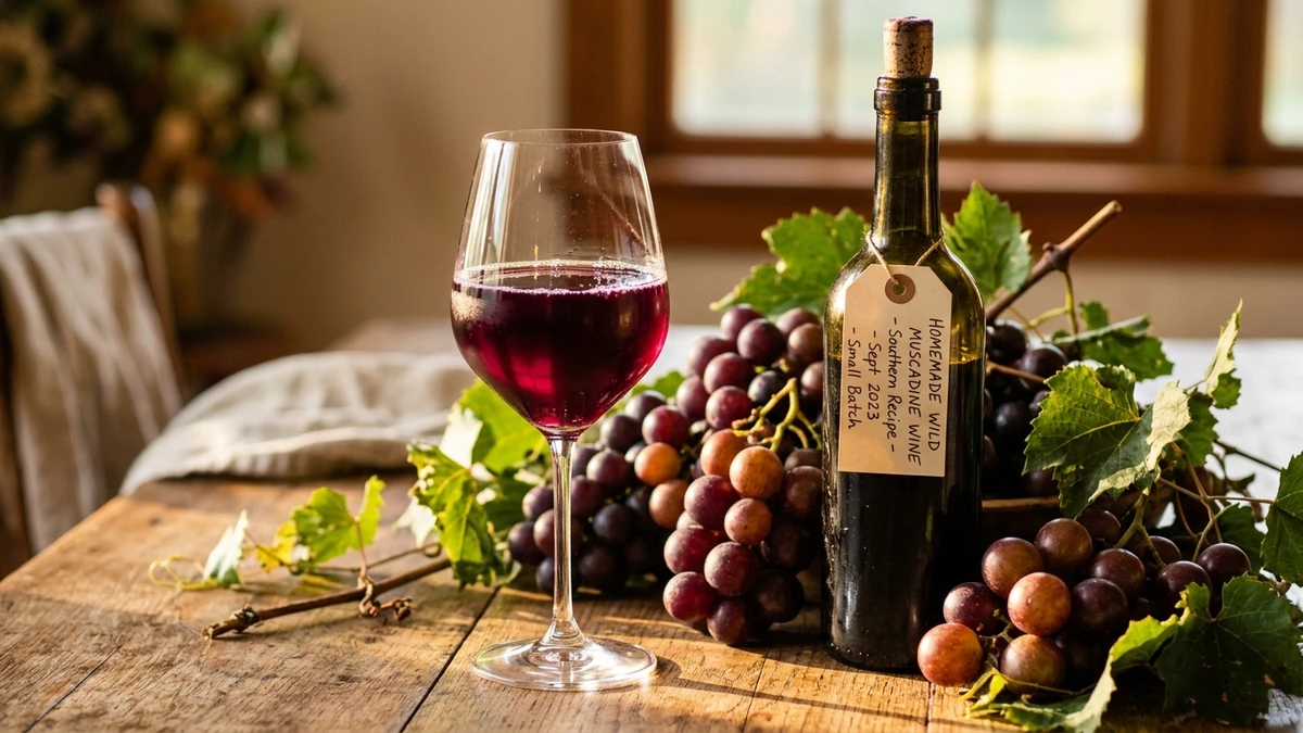 Southern Homemade Wild Muscadine Grape Wine Recipe cooked to perfection - Yumaroma