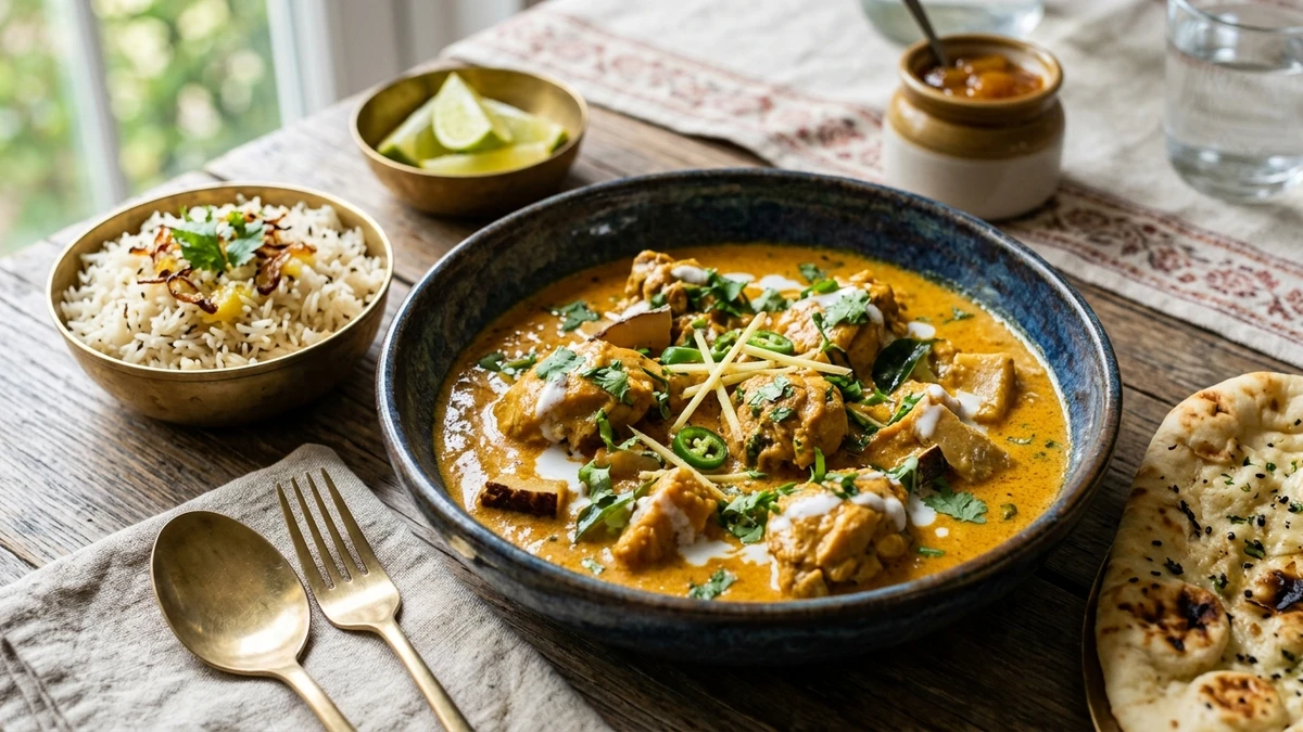 Coconut Nariyal Chicken Curry Recipe cooked to perfection - Yumaroma