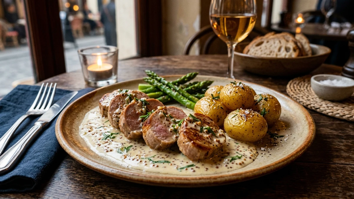 Pan-Seared Pork Tenderloin Medallions in Creamy Dijon Sauce Recipe cooked to perfection - Yumaroma