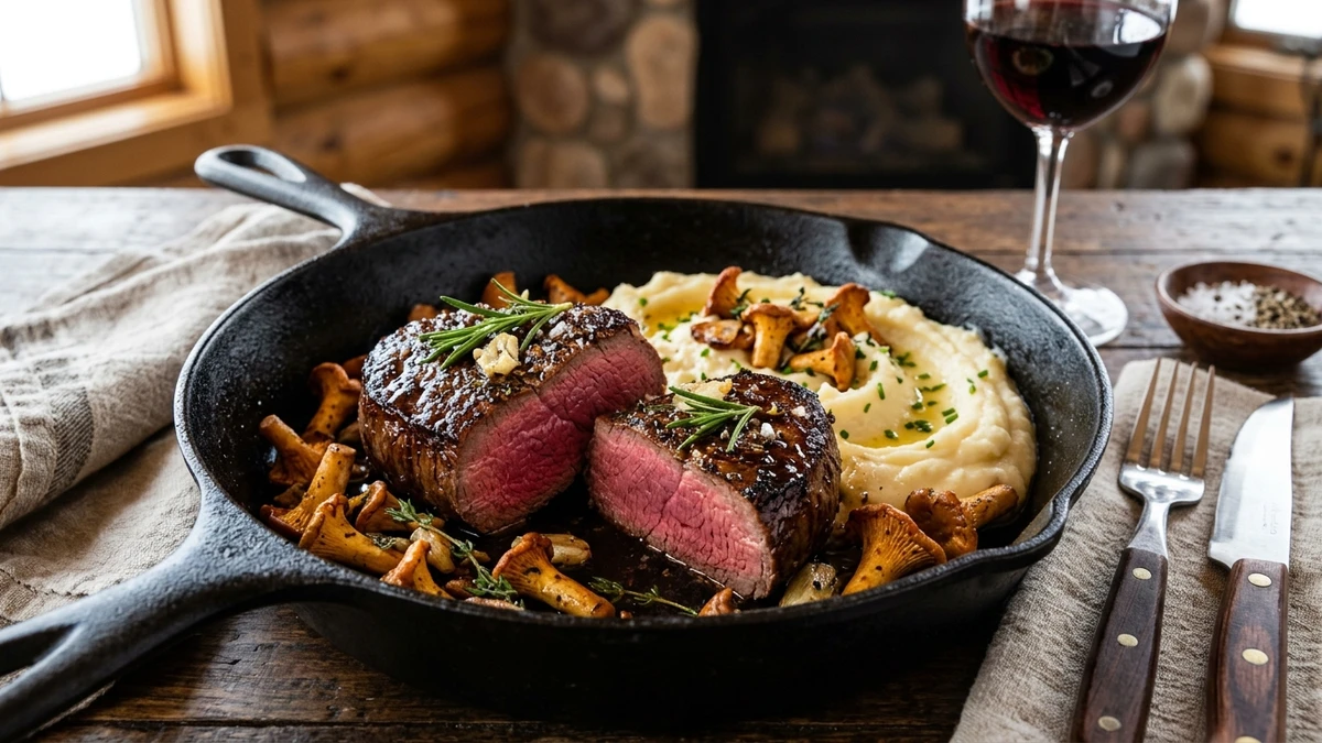 Pan-Seared Rosemary Butter Venison Deer Backstrap Recipe cooked to perfection - Yumaroma