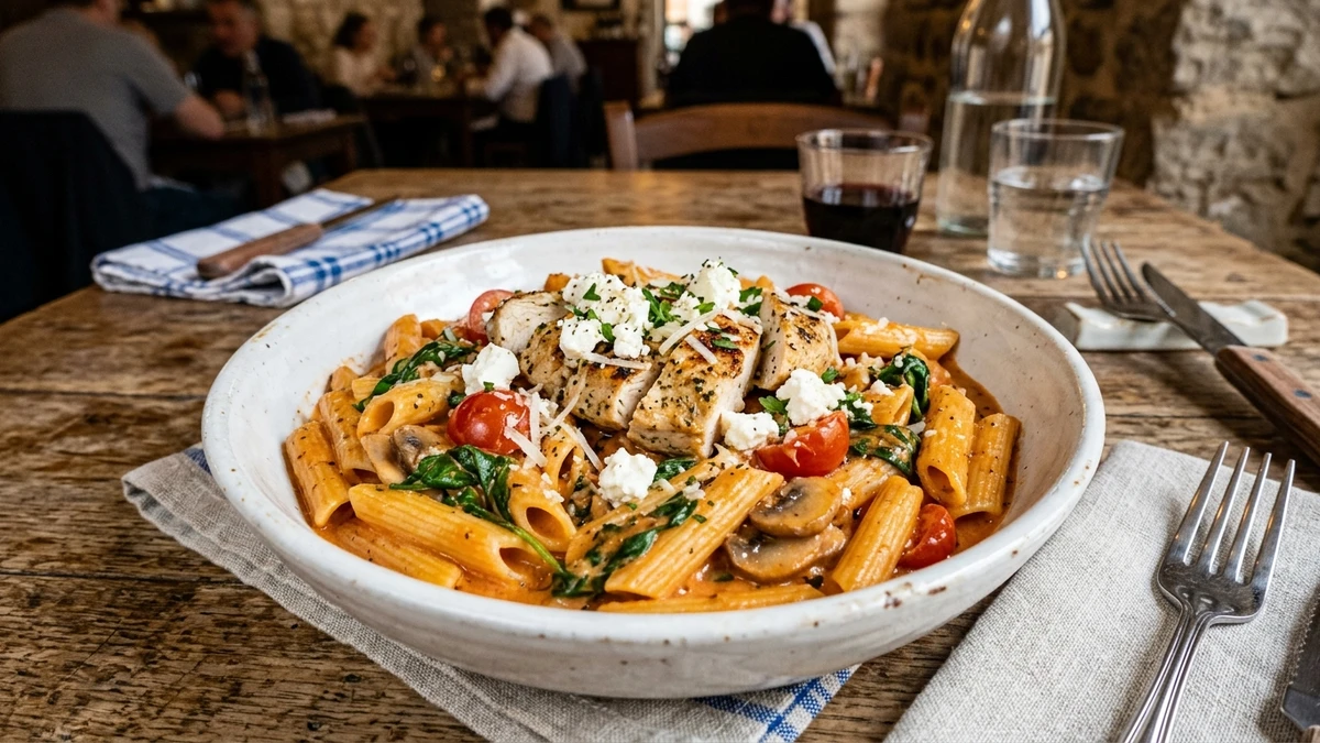 Copycat Noodles and Company Penne Rosa Recipe (Spicy Tomato Cream) cooked to perfection - Yumaroma