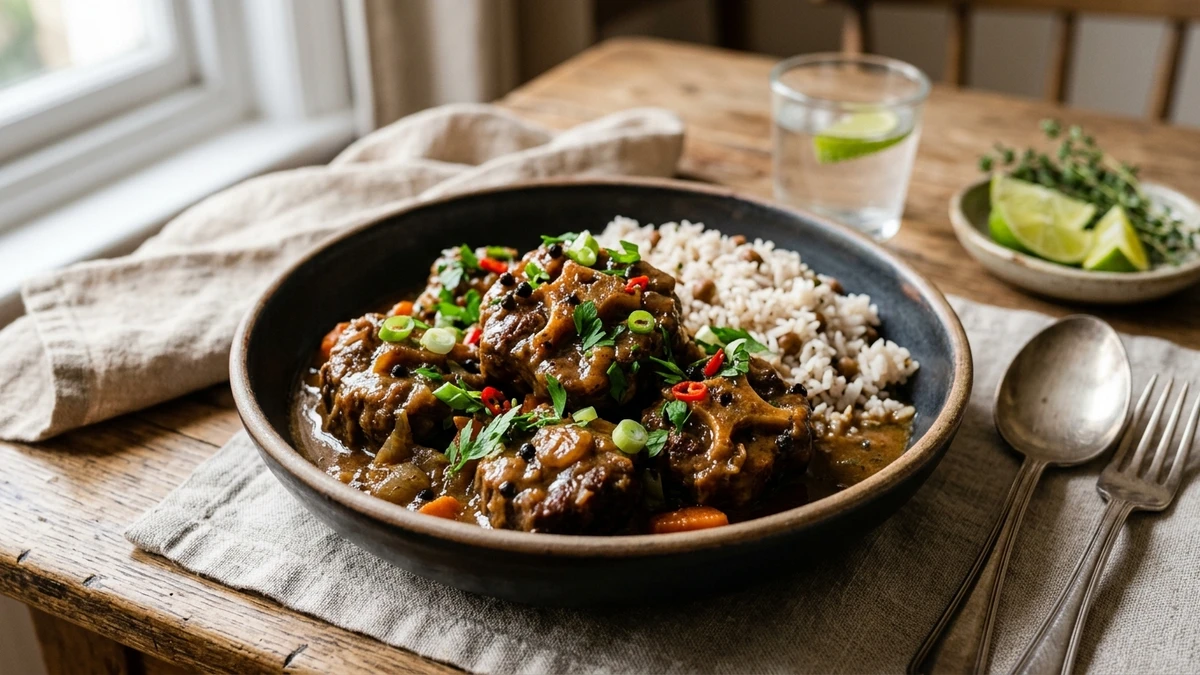 Peppered Oxtail with Coconut Milk Recipe cooked to perfection - Yumaroma