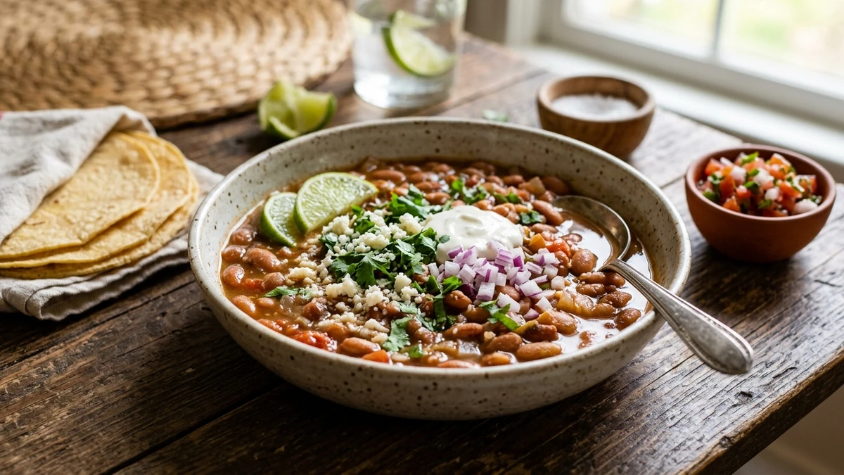 Slow Cooker Mexican Pinto Beans Recipe cooked to perfection - Yumaroma