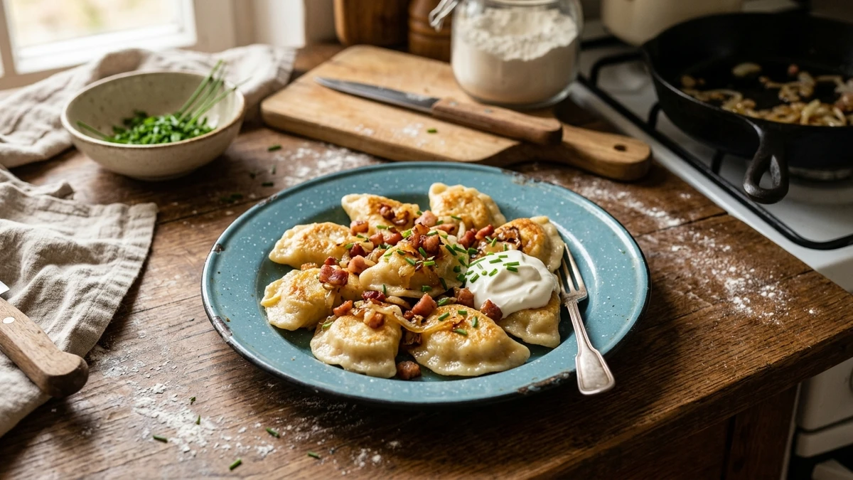 Authentic Tender Polish Pierogi Dough with Sour Cream Recipe cooked to perfection - Yumaroma