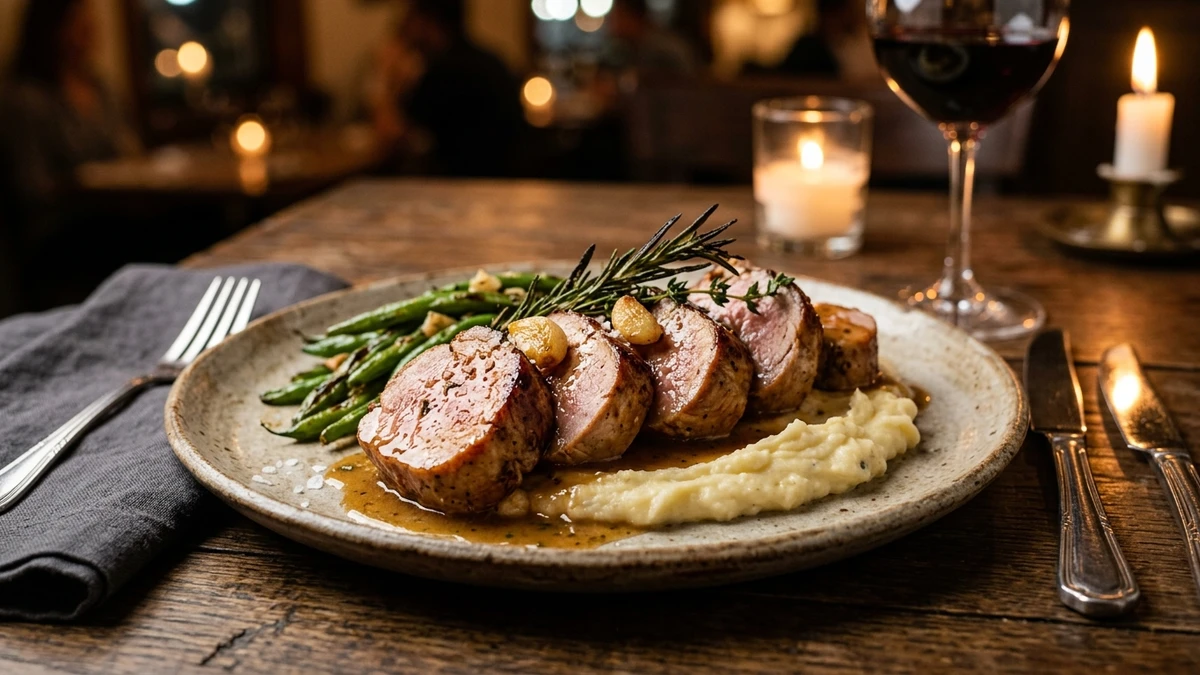 Juicy Pork Medallion Roast Recipe (Garlic Herb Butter Tenderloin) cooked to perfection - Yumaroma