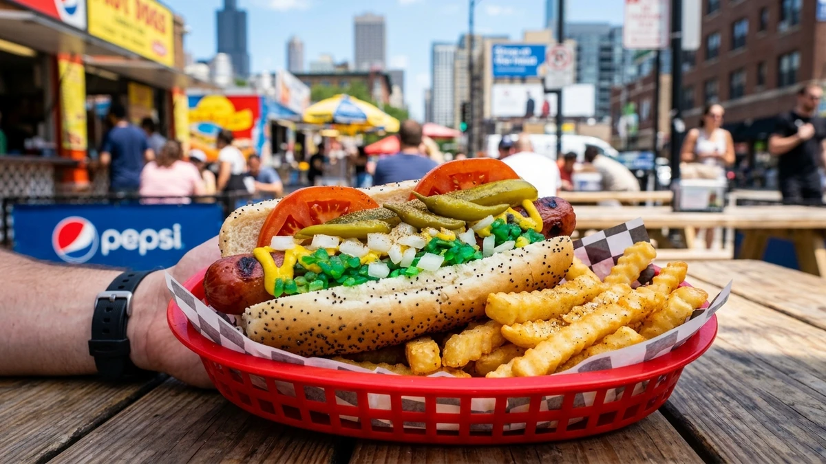 Authentic Chicago-Style Hot Dog Recipe ("Dragged Through The Garden") cooked to perfection - Yumaroma
