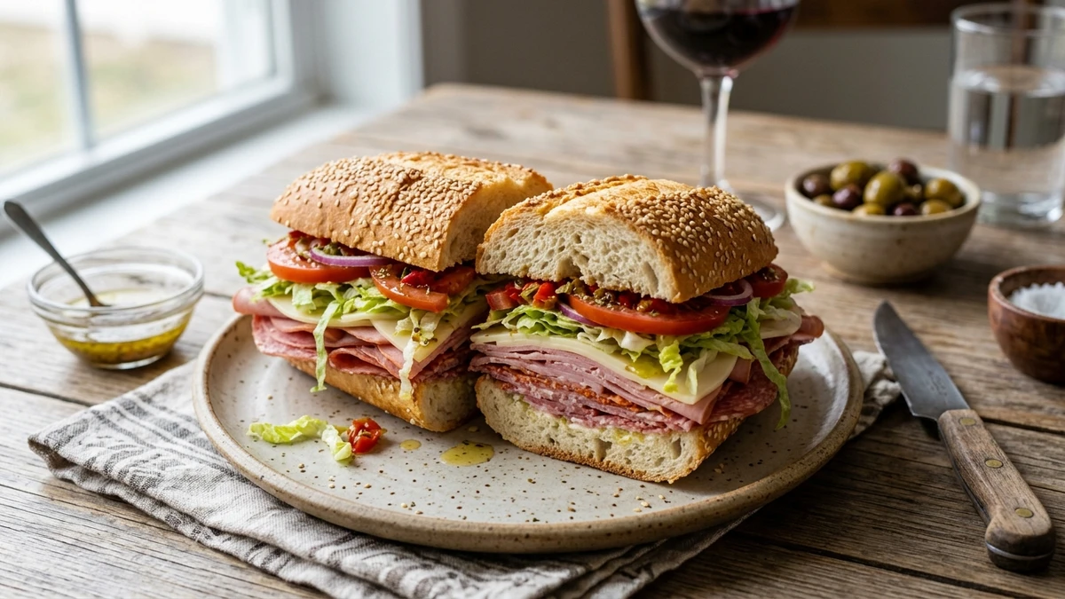 Authentic Italian Hoagie Sub Sandwich Recipe cooked to perfection - Yumaroma