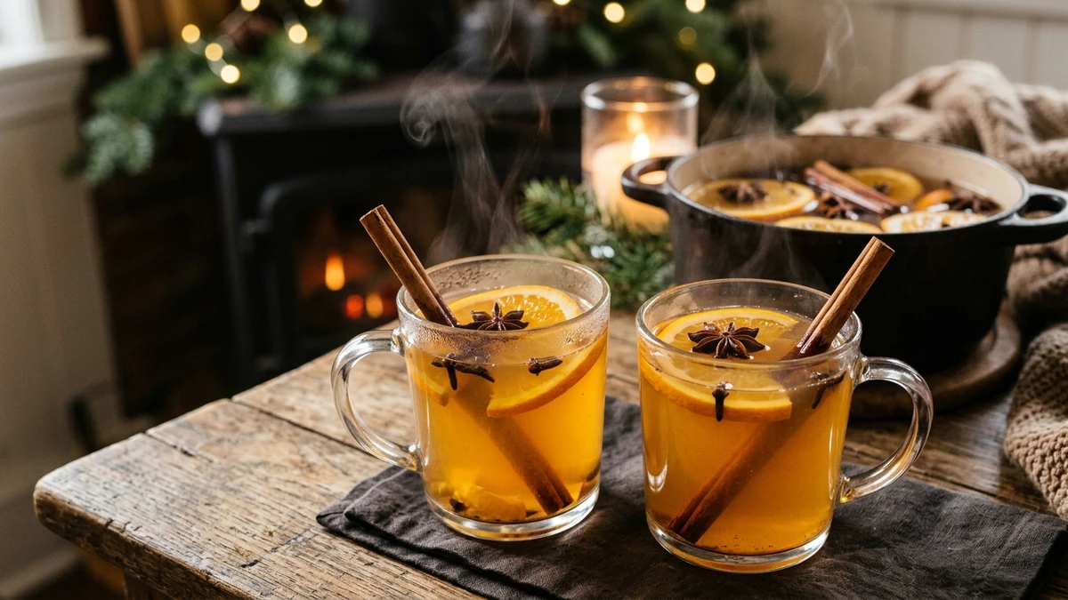 Warm Stovetop Mulled Apple Cider with Whole Spices cooked to perfection - Yumaroma