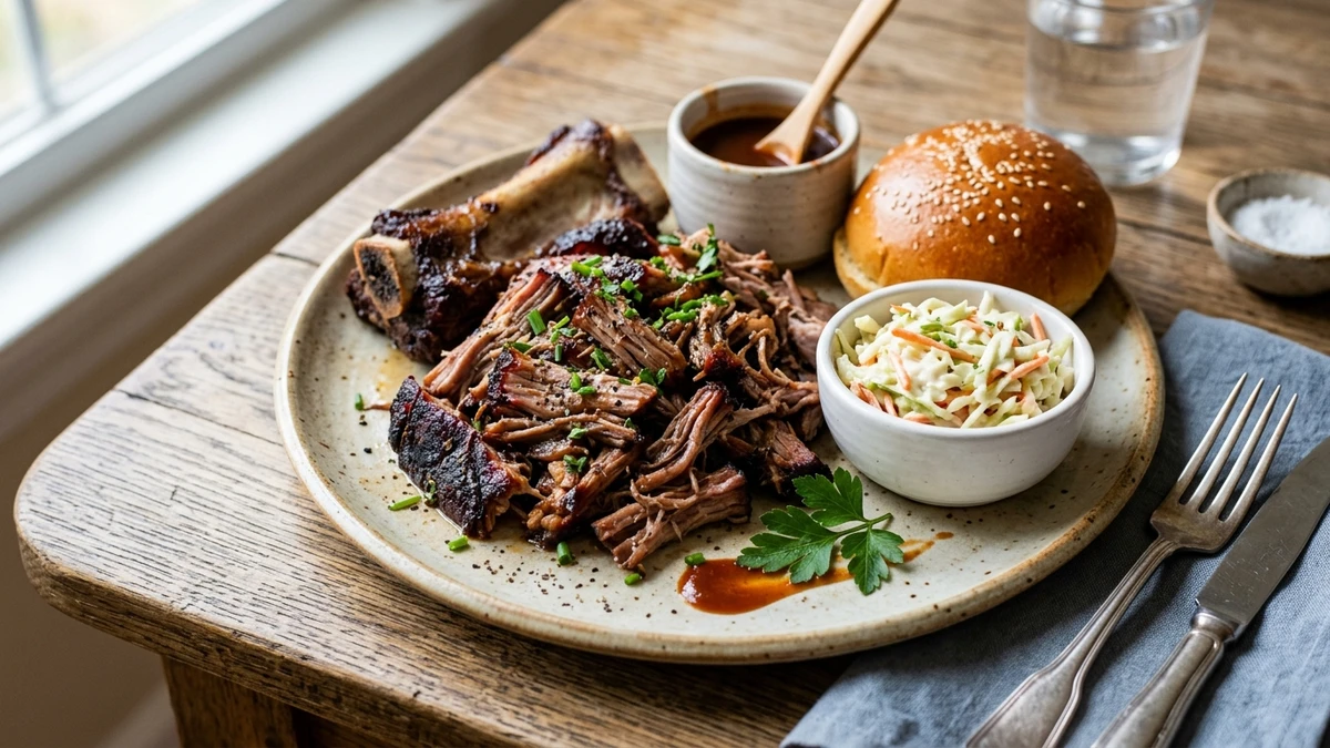 Slow-Smoked Bone-In Pork Butt Pulled Pork Recipe cooked to perfection - Yumaroma
