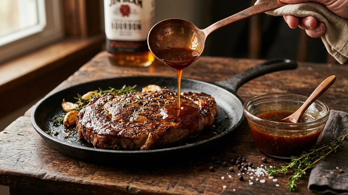 Rich Caramelized Brown Sugar Bourbon Glaze Recipe (10-Minute) cooked to perfection - Yumaroma
