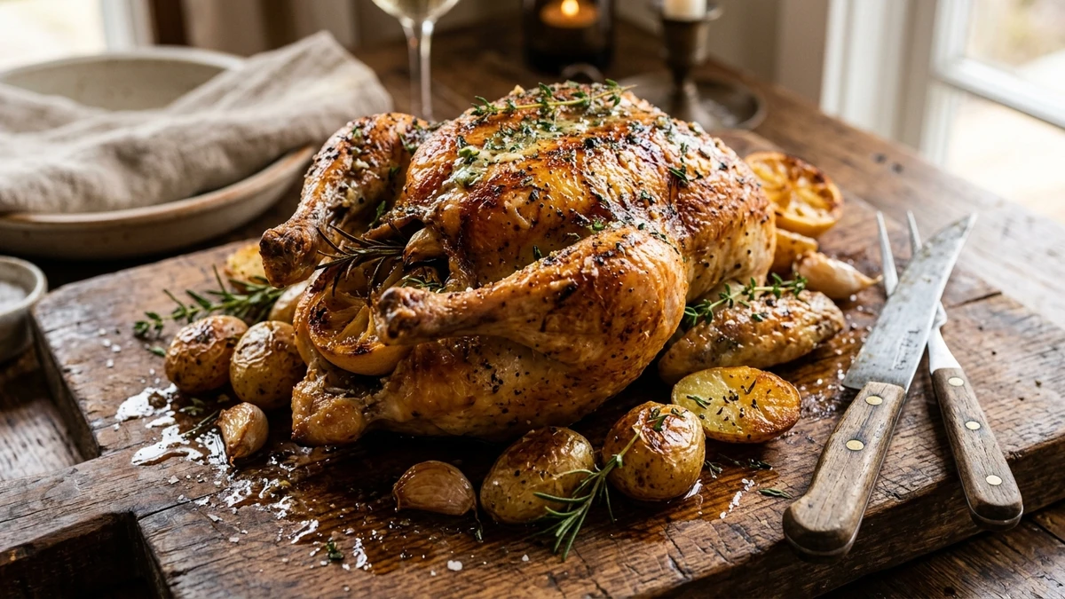 Juicy Electric Roaster Oven Whole Roast Chicken cooked to perfection - Yumaroma
