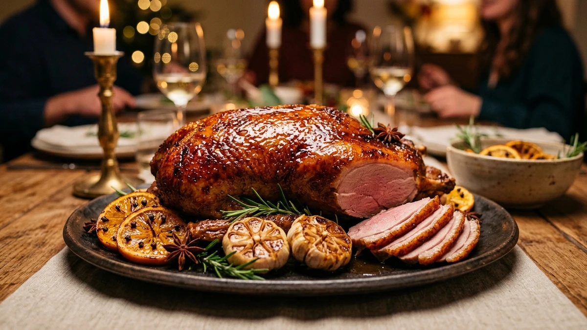 Crispy Skin Honey Orange Whole Roast Duck cooked to perfection - Yumaroma