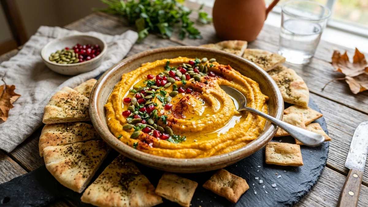 Creamy Roasted Butternut Squash Hummus Recipe cooked to perfection - Yumaroma