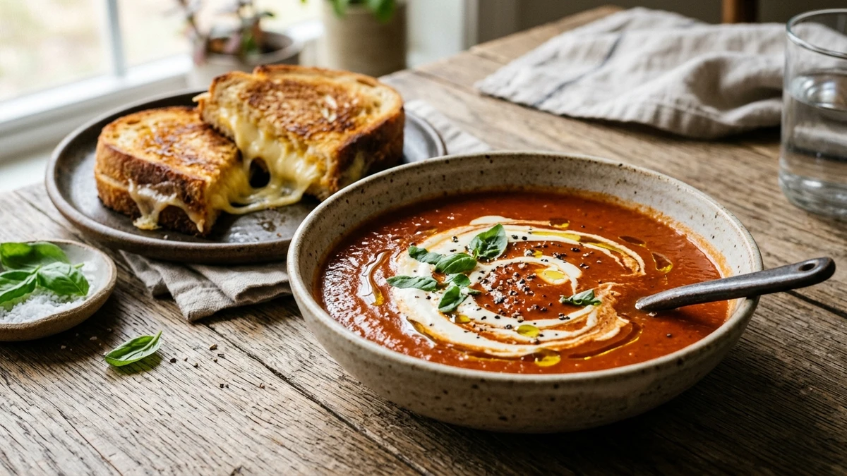 Roasted Tomato Basil Soup - YumaRoma Recipe