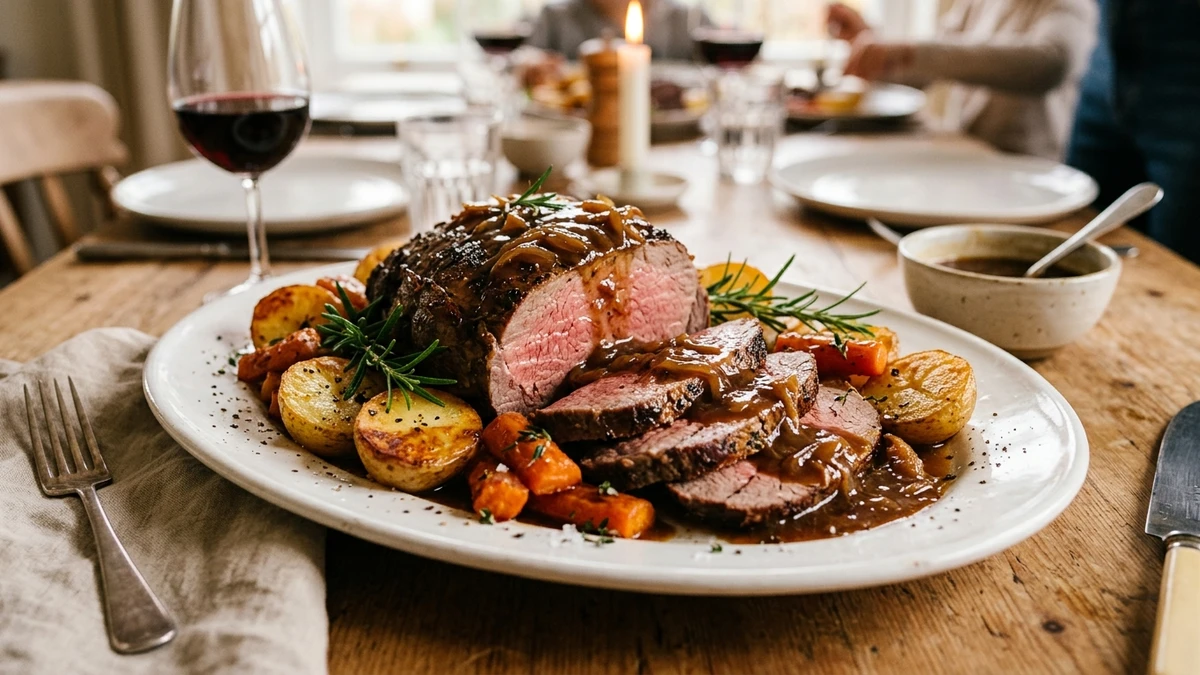 Tender Slow-Cooker Rump Roast Recipe (Melt-in-Your-Mouth Beef) cooked to perfection - Yumaroma