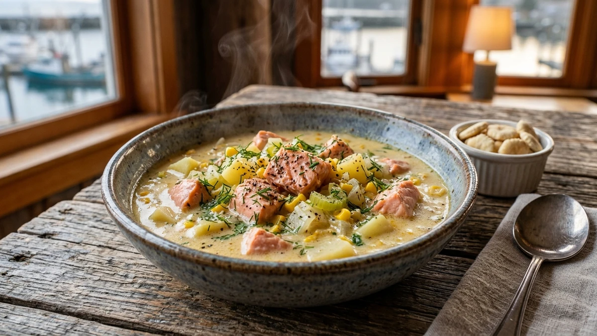 Creamy Pacific Salmon Chowder & Stew Recipe cooked to perfection - Yumaroma