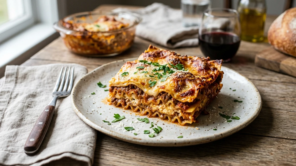San Giorgio Classic Baked Beef Lasagna Recipe cooked to perfection - Yumaroma