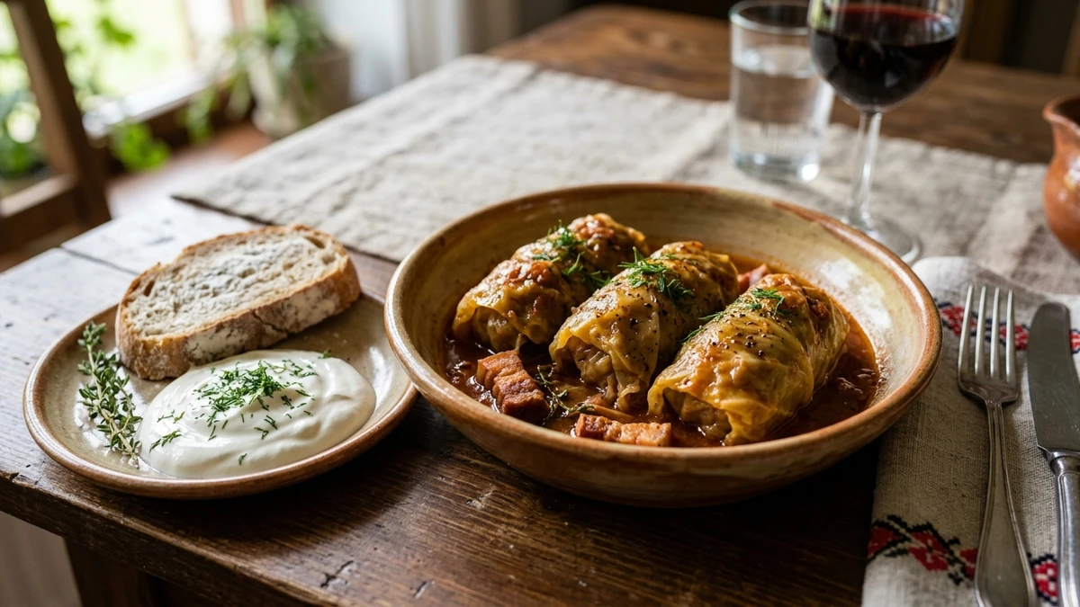 Authentic Romanian Sarmale Recipe (Stuffed Cabbage Rolls) cooked to perfection - Yumaroma