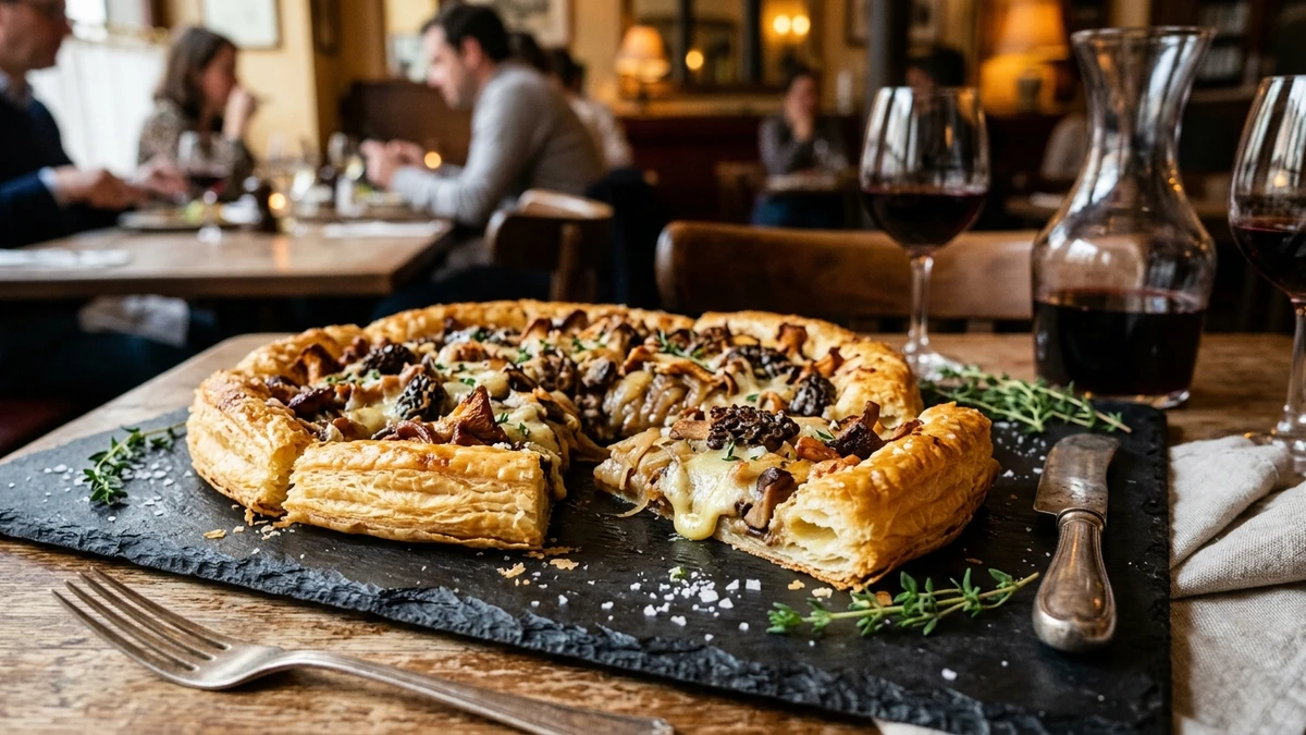 Crispy Mushroom & Gruyère Puff Pastry Tarts Recipe cooked to perfection - Yumaroma