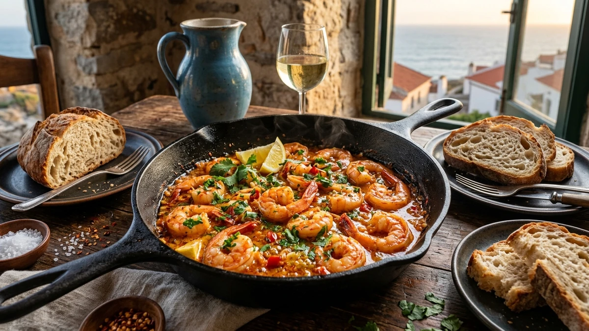 Authentic Portuguese Shrimp Mozambique Recipe (Camarão) cooked to perfection - Yumaroma