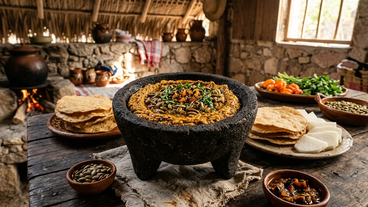 Authentic Mayan Sikil Pak Recipe (Roasted Pumpkin Seed Dip) cooked to perfection - Yumaroma