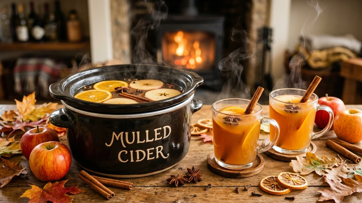 Slow Cooker Spiced Mulled Apple Cider Recipe cooked to perfection - Yumaroma