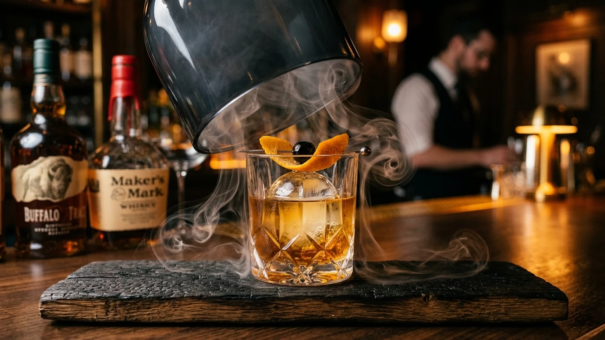 Craft Smoked Old Fashioned Recipe (Bourbon & Wood Smoke) cooked to perfection - Yumaroma
