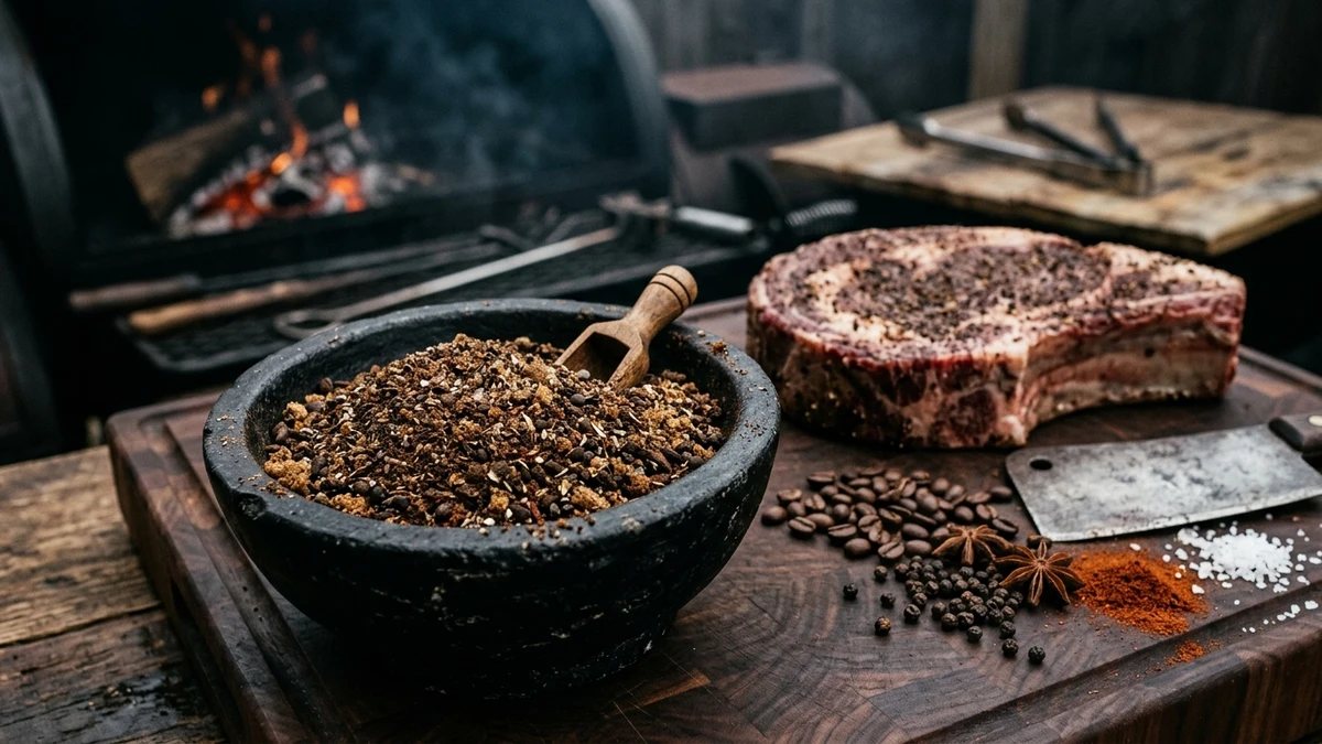 Smoky Espresso Coffee Steak Rub Recipe (Pitmaster Blend) cooked to perfection - Yumaroma