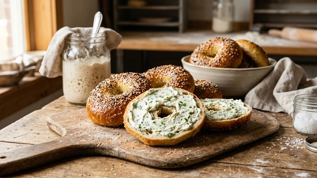 Easy Sourdough Discard Bagels Recipe (Chewy New York Style) - YumaRoma Recipe
