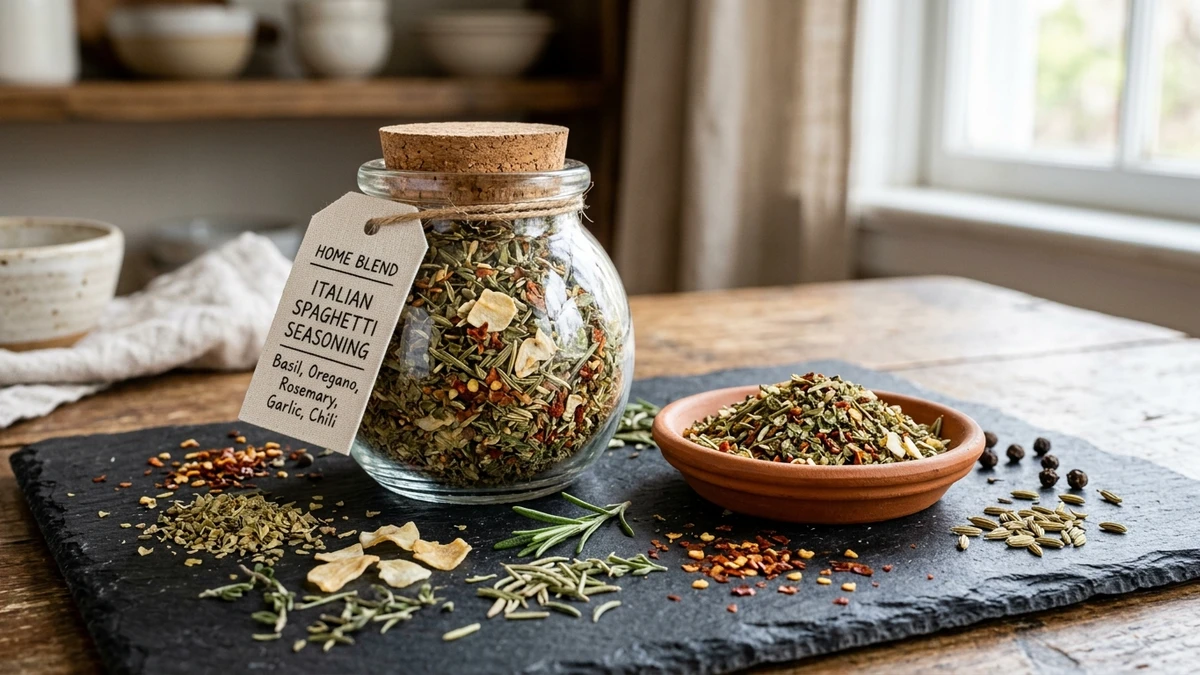 Homemade Italian Spaghetti & Pasta Seasoning Blend Recipe cooked to perfection - Yumaroma