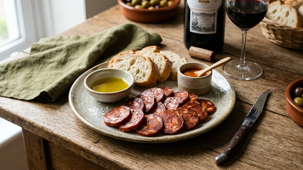 Authentic Spanish Cured Pork Chorizo Sausage Recipe cooked to perfection - Yumaroma