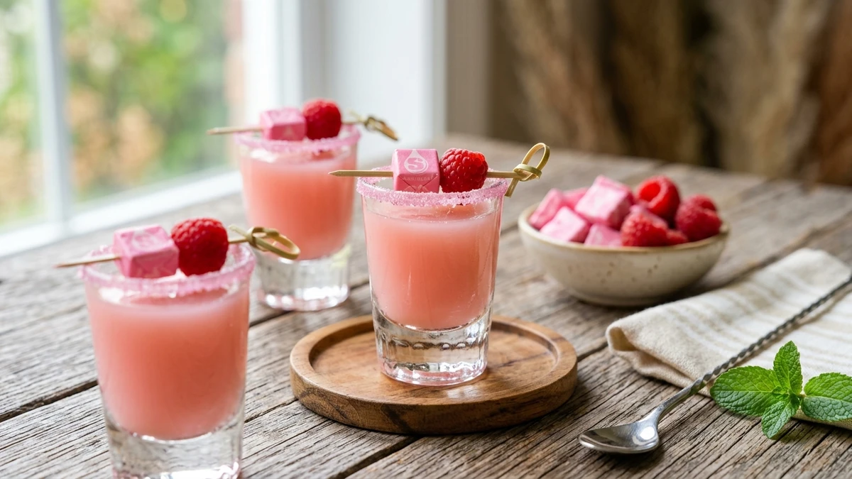 Sweet Pink Starburst Shot Recipe cooked to perfection - Yumaroma