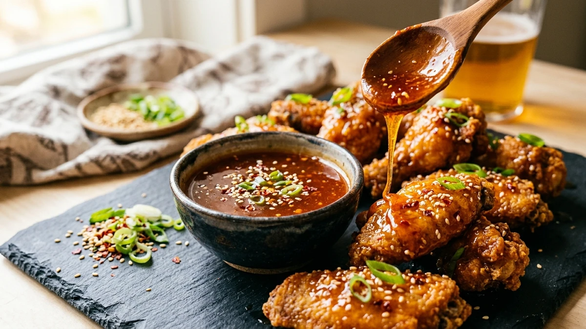 Sticky Sweet Honey Sriracha Glaze & Dipping Sauce Recipe cooked to perfection - Yumaroma