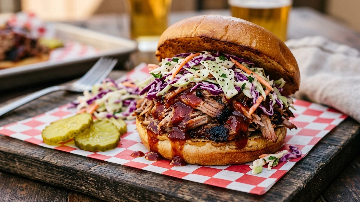 Super Easy Slow Cooker Barbecue Pulled Pork cooked to perfection - Yumaroma