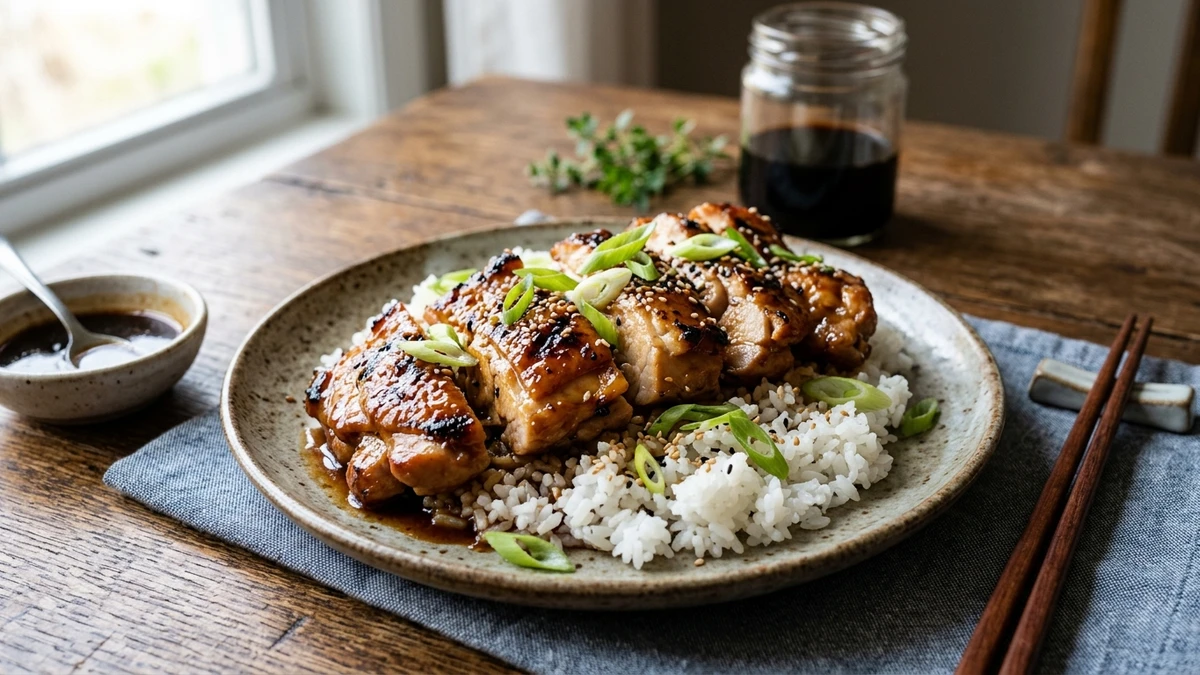 Authentic 4-Ingredient Teriyaki Chicken Marinade Recipe cooked to perfection - Yumaroma